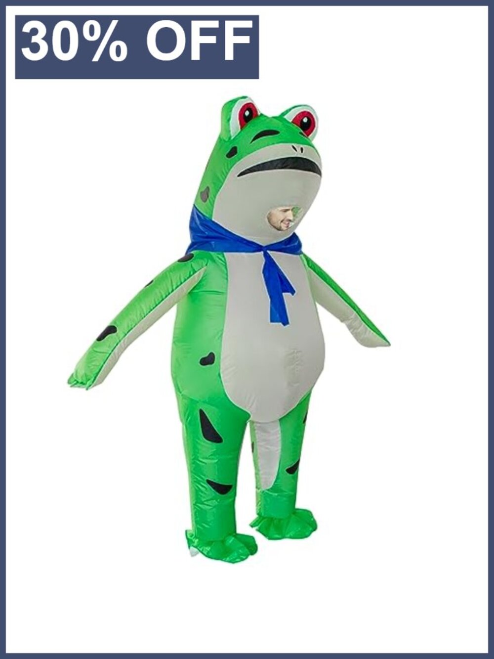 Inflatable Frog Halloween Costume Adult Blow Up Suit Cosplay Party